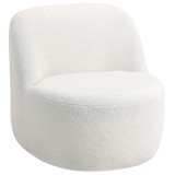 HOMCOM Fotoliu pentru Living &icirc;n Stil Modern cu Spătar Ergonomic Crem | Aosom Romania