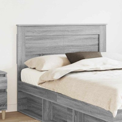 vidaXL Tăblie cap cu headboard Gri Sonoma 135 cm Lemn compozit 887462 foto