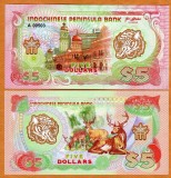 !!! FANTASY NOTE = INDOCHINA - 5 DOLARI 2021 - UNC / POLIMER / 166 x 85 mm