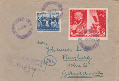1949 Romania Plic Unirea Principatelor &amp;amp; Prietenia romano-sovietica LP 251 257 a foto