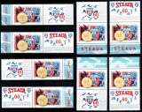 Romania 2007, LP 1766 a, 60 de ani Clubul "STEAUA", cu vigneta tip I+II in in toate pozitiile!!! MNH! RARE!!!