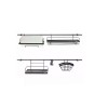 Set organizator pentru bucatarie, cu montaj pe perete, din otel, set 16 elemente, negru, Kinghoff