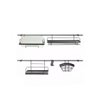 Set organizator pentru bucatarie, cu montaj pe perete, din otel, set 16 elemente, negru, Kinghoff