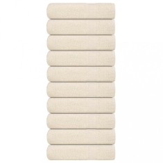 vidaXL Prosoape de duș 10 buc crem 70x140 cm 360 g/m&sup2; 100% bumbac