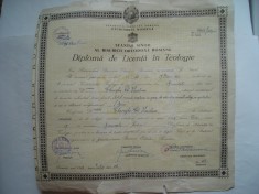 Diploma de licenta in teologie, 1952
