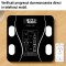 Cantar Electronic Inteligent De Baie Cu Aplicatie Smart, Corporal, Ecran Digital Iluminat, Termometru, Suporta Maxim 180 Kg, , Baterii, Negru