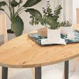 VidaXL Blat de masă 120x60x2 cm lemn masiv de stejar oval