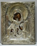 Icoana Maicii Domnului &bdquo;Feodotevskaia&rdquo; cu ferecatura argintata, Secol 19