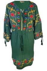 Rochie dama casual RC24, verde , marimea 3XL