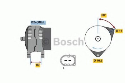 Generator / Alternator IVECO DAILY V caroserie inchisa/combi (2011 - 2014) BOSCH 0 986 049 950 foto