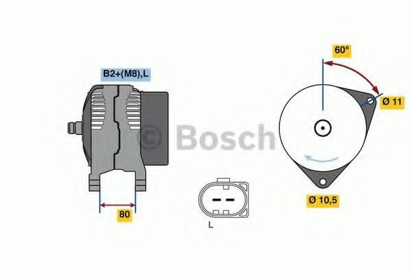 Generator / Alternator IVECO DAILY IV bus (2006 - 2011) BOSCH 0 986 049 950