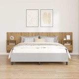 vidaXL Tăblie cu Noptieră cu raft 3 pcs Stejar Artizanal Lemn compozit 3415902