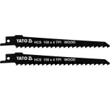 YATO Set 2 lame fierastrau sabie, pentru lemn, lungime 150 mm, pas dinte 6 TPI