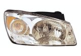 Far Kia Cerato, 04.2004-10.2006, Sedan, montare fata, dreapta, H4; electric; reflector rama argintie; cu motor; halogen, Depo, 921022F020; 921022F025