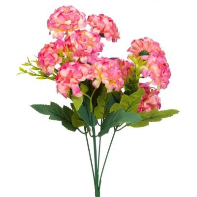 Buchet Flori Artificiale, Hortensii, Roz, 37 cm foto