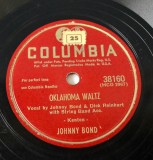 Disc ebonita patefon - gramofon Columbia - John&#039;s other Wife - Oklahoma Waltz, VINIL, Clasica