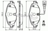 Set placute frana,frana disc AUDI A3 (8V1) (2012 - 2016) BOSCH 0 986 494 660