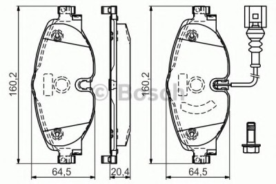 Set placute frana,frana disc AUDI A3 Cabriolet (8V7) (2013 - 2016) BOSCH 0 986 494 660 foto