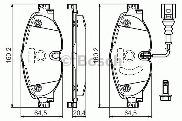 Set placute frana,frana disc SEAT LEON ST (5F8) (2013 - 2016) BOSCH 0 986 494 660