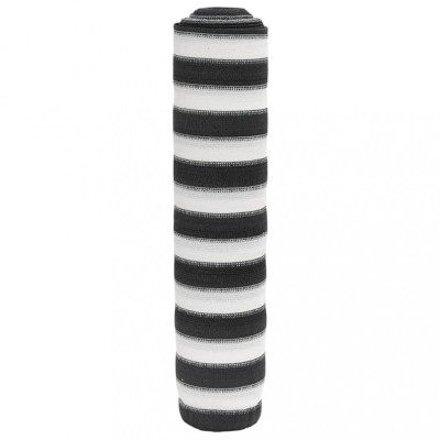 Plasă protecție intimitate, antracit/alb, 1x10 m, HDPE, 75 g/m&amp;sup2; foto