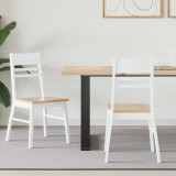 vidaXL Scaune de dining 2 pcs Alb 43 x 54 x 89 cm 42020443