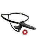 Strap-On Dublu Penetrix, Negru, 15 cm