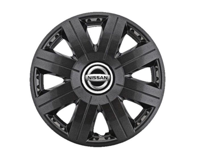 Set 4 capace roti Cosmos Negru R15, pentru gama auto Nissan