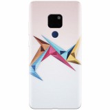 Husa silicon pentru Huawei Mate 20, Abstract Minimalistic Colors Triangles