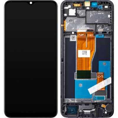 Display cu Touchscreen Realme C30 / Narzo 50i Prime, cu Rama, Negru, Service Pack 4130279 foto