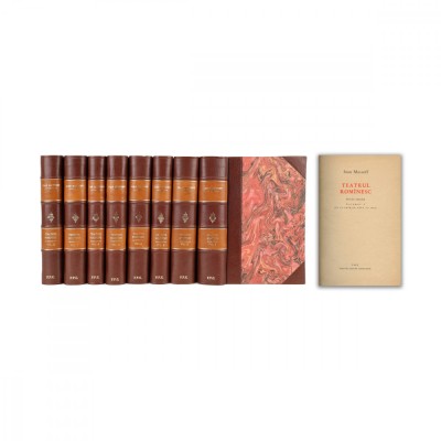 Ioan Massoff, Teatrul rom&amp;acirc;nesc, 8 volume, 1961-1981, cu trei dedicații olografe foto
