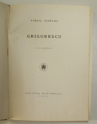 GRIGORESCU de VIRGIL CIOFLEC , 1925 foto