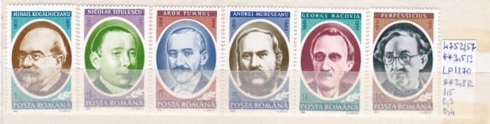 1991 Aniversări - Comemorări - Personalități LP 1270 MNH Pret 1,9+1 Lei