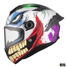 Casca integrala pentru scuter - motocicleta MT Targo S Joke A5 alb lucios &ndash; omologare noua ECE 22.06 &ndash; tip viziera: MT-V-14B XS (53/54cm)