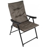 Scaun pliabil de gradina cu perna, structura metalica, 59x66x90 cm, maro Household NewTrend