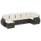 Set canapele de gradina cu perne, 7 piese, negru, poliratan