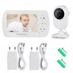 Baby monitor,Wireless , HD 1080P si 4.3 inch, audio, bidirectional, senzori foto