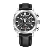 Ceas Bărbați Benyar 5205 Argintiu-Negru &ndash; Design Business, Funcții Multiple, Cronograf, Rezistent la Apă 5ATM