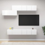 vidaXL Set dulapuri TV ,7 piese, alb, PAL