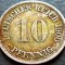 Moneda istorica 10 PFENNIG - IMPERIUL GERMAN, anul 1900 F *cod 886 C = STUTTGART