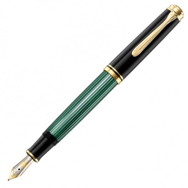 Stilou Pelikan Souveran M400 M, penita aur 14K, accesorii placate cu aur 24K,