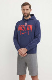 Nike bluza Boston Red Sox barbati, culoarea albastru marin, cu glugă, cu imprimeu