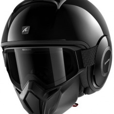 Casca Moto Shark Street-Dark Blank Negru Marimea L HE3305E-BLK-L