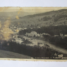 Vatra Dornei:Vedere generală,carte poștală foto deteriorată circulată 1939