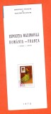 TSV - PLIANT DE PREZENTARE, EXPOZITIA MAXIMAFILA ROMANIA - FRANTA, 1970 LP 723