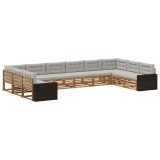 vidaXL Seturi de canapele cu pernă 10 pcs Lemn Solid de Acacia 3383904