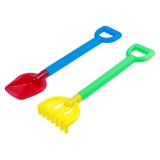 Set grebla si lopatica pentru plaja, 2 buc, 34 cm, Multicolor, CMCLASS
