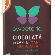 Ciocolata cu lapte + mar si portocala, 100g, Sweeteria