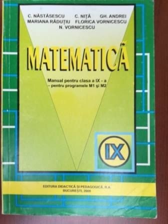 Matematica manual pentru clasa a IX a