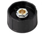 Buton rotativ negru ABS 6mm &Oslash;31x15,5mm