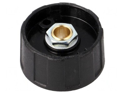 Buton rotativ negru ABS 6mm &amp;Oslash;31x15,5mm foto